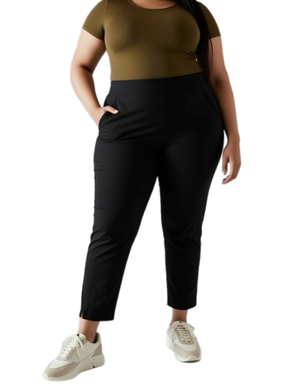 Athleta Plus Size Black Ankle Pants NWT size 22 or 3X